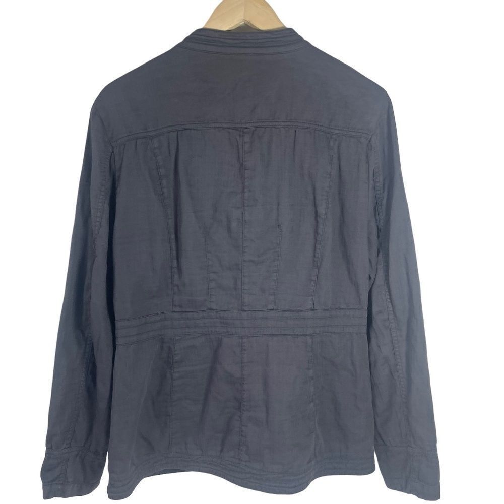 Bobi Grey Cotton Jacket Sz L - Picture 2 of 9
